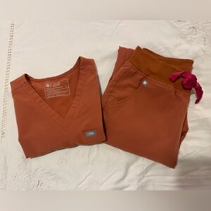 Figs TERRACOTTA figs set - XS Catarina - XS/Tall Zamora joggers